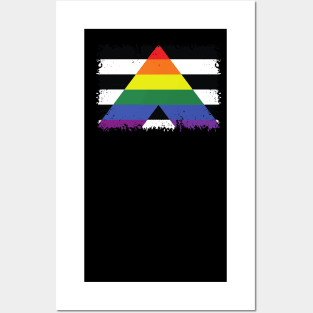 LGBT and Heterosexual flag Posters and Art